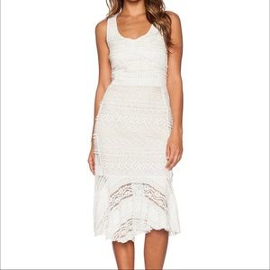 Greylin lace crochet midi dress